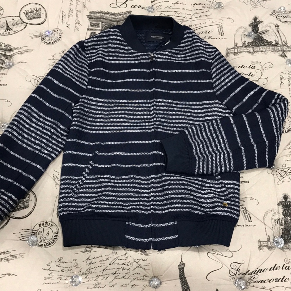 🎁 SCOTCH & SODA Knit Bomber Jacket - Picture 9 of 14